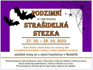 Podzimní střašidelná stezka 