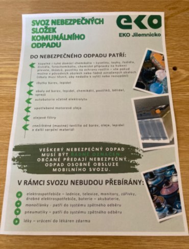 Podzimní svoz nebezpečného odpadu: 