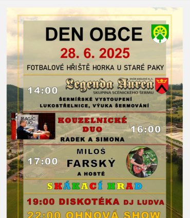 Den obce Horka u Staré Paky - 28. 6. 2025